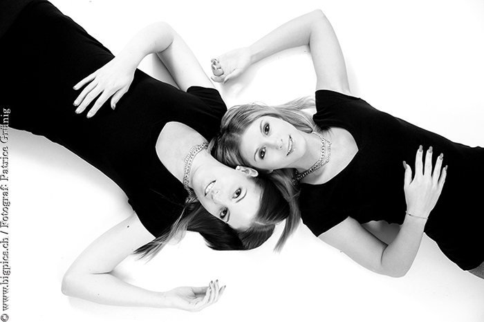 Fotoshooting im Fotostudio mit Freunden